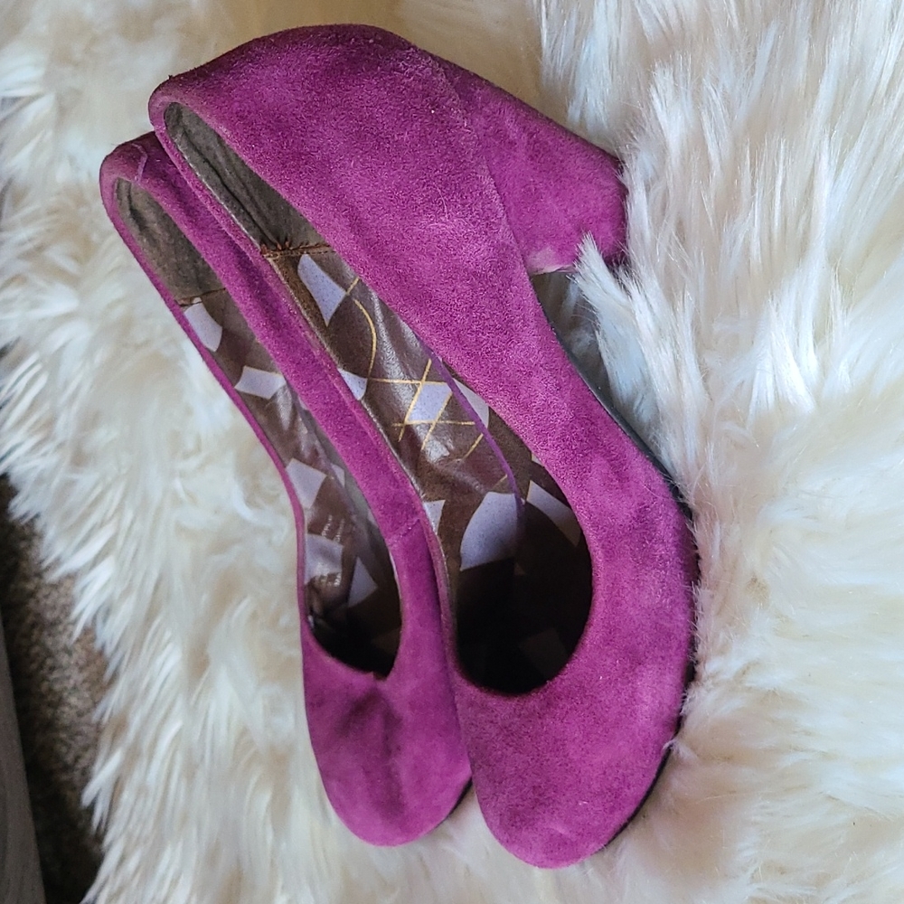 Purple Suede Heels